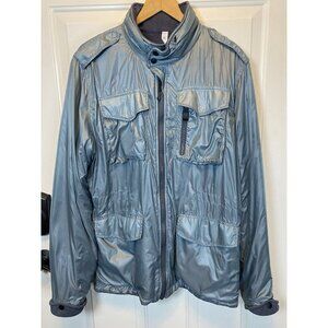 Vintage Lululemon Athletica Men’s Sz L Reversible Jacket With Rain Hood Gray EUC